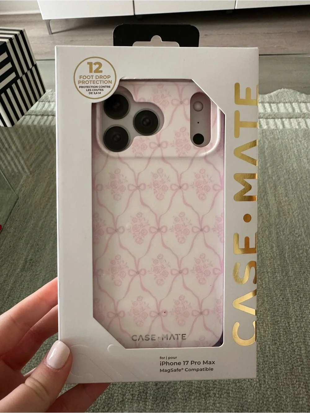case-mate Pink Bow & Floral Pattern Phone Case